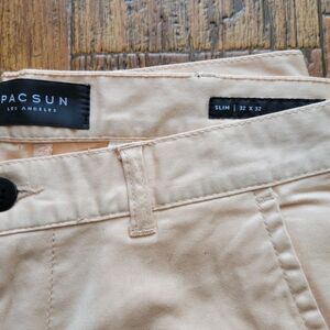 Mens PacSun pants in a light peach color
